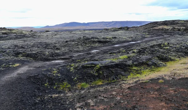 아이슬란드에서 Leirhnjukur 용암 필드 — 스톡 사진