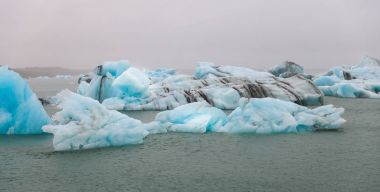 Buzdağları Jokulsarlon buzul nehir Lagoon, İzlanda