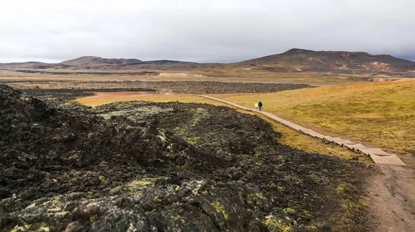 아이슬란드에서 Leirhnjukur 용암 필드 — 스톡 사진