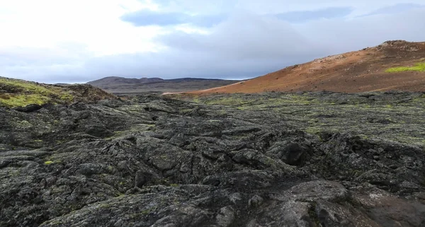 Лавовое поле Лейрхньюкур в Исландии — стоковое фото