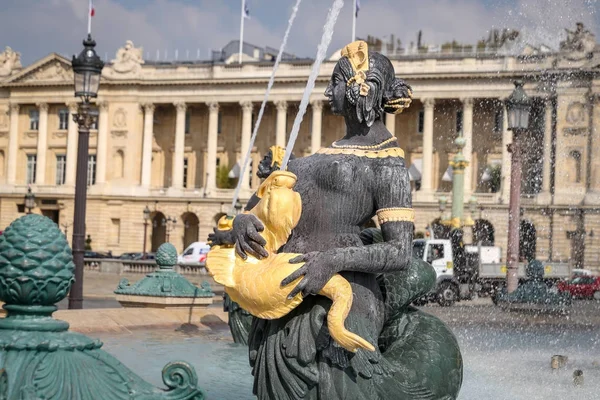 Fountain of River Commerce and Navigation in Place de la Concord Stock Photo