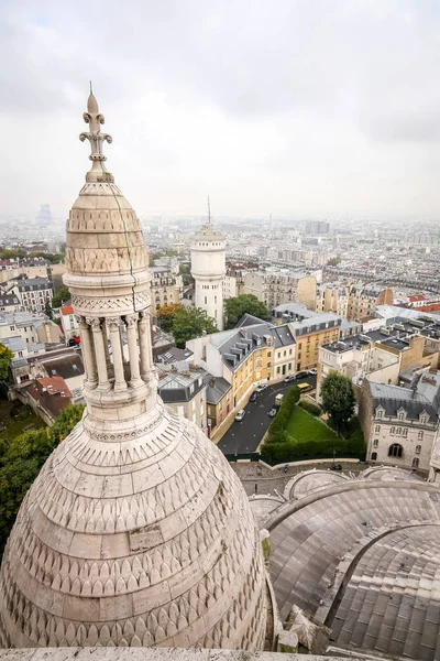 Θέα στο Παρίσι από τη Βασιλική της Sacre Coeur — Φωτογραφία Αρχείου