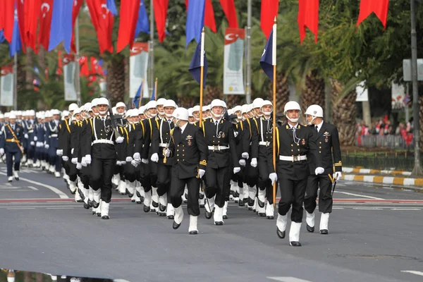 29 Ekim Cumhuriyet Bayramı kutlamaları 2017 yılında — Stok fotoğraf