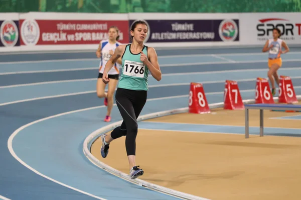 Federação Atlética Turca Atletismo Indoor Record Tentativa de corrida — Fotografia de Stock