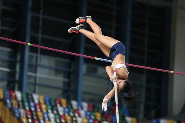 Federação Atlética Turca Atletismo Indoor Record Tentativa de corrida — Fotografia de Stock