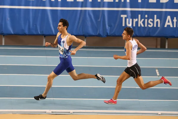 Federação Atlética Turca Atletismo Indoor Record Tentativa de corrida — Fotografia de Stock