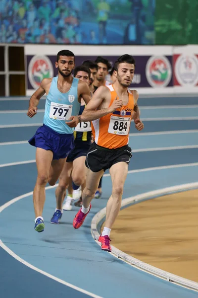 Federação Atlética Turca Atletismo Indoor Record Tentativa de corrida — Fotografia de Stock