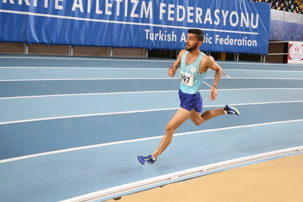 Federação Atlética Turca Atletismo Indoor Record Tentativa de corrida — Fotografia de Stock