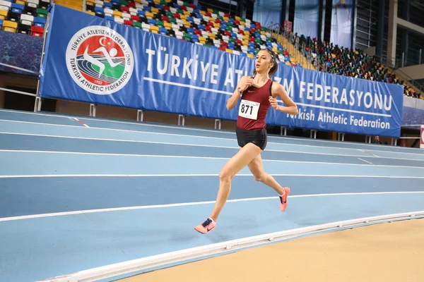 Federação Atlética Turca Atletismo Indoor Record Tentativa de corrida — Fotografia de Stock