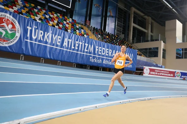 Turkse atletische Federatie Indoor Atletiek Record poging Race — Stockfoto