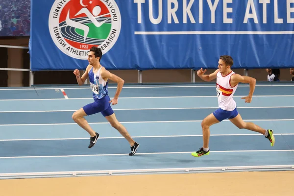 สหพันธ์กีฬาตุรกี กีฬาในร่ม บันทึกการแข่งขันความพยายาม — ภาพถ่ายสต็อก