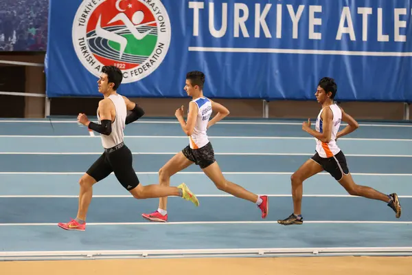 Turecký sportovní federace vnitřní Atletika pokus o rekord závodu — Stock fotografie