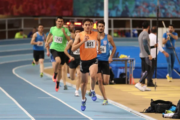 Türkiye Atletizm Federasyonu kapalı Atletizm rekor denemesi yarış — Stok fotoğraf