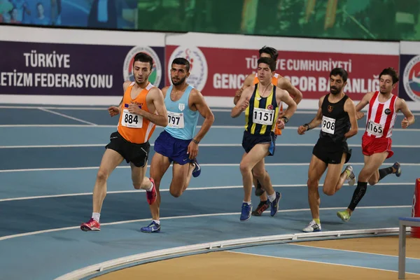 Federazione Atletica Turca Indoor Atletica Gara da record — Foto Stock