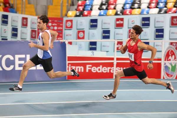 Türkiye Atletizm Federasyonu kapalı Atletizm rekor denemesi yarış — Stok fotoğraf