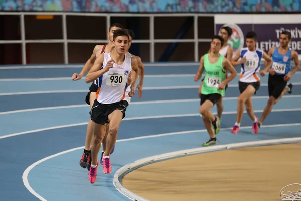 Federação Atlética Turca Atletismo Indoor Record Tentativa de corrida — Fotografia de Stock