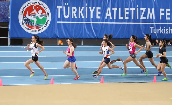 トゥルクセル トルコ U20 屋内陸上競技選手権大会 — ストック写真