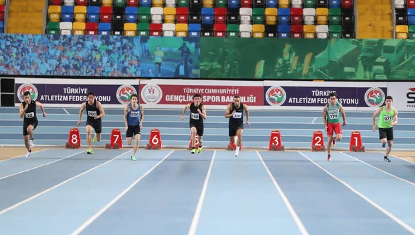 トゥルクセル トルコ U20 屋内陸上競技選手権大会 — ストック写真