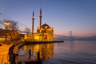 Buyuk Mecidiye Mosque in Ortakoy District, Istanbul, Turkey