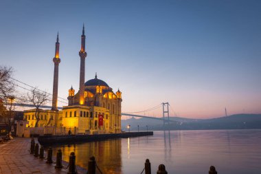 Buyuk Mecidiye Mosque in Ortakoy District, Istanbul, Turkey