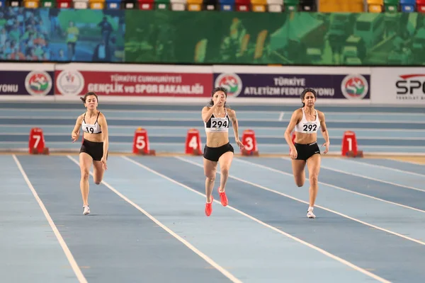 Turkish Athletic Federation Olympic Threshold Indoor Competition — Stock Photo, Image