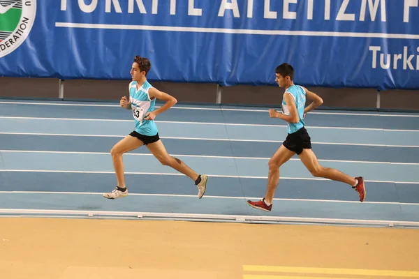 Turkish Athletic Federation Olympic Threshold Indoor Competition — Stock Photo, Image