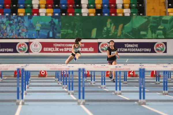 Türkiye Atletizm Federasyonu Olimpiyat eşik kapalı rekabet — Stok fotoğraf