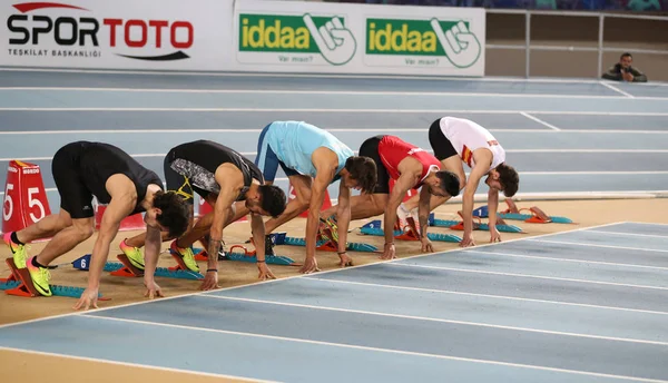 Turkish Athletic Federation Olympic Threshold Indoor Competition — Stock Photo, Image