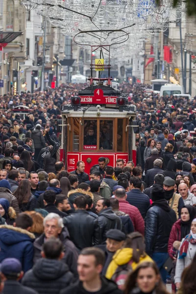 Özellikle Istiklal Caddesi Istanbul City, Türkiye'de — Stok fotoğraf