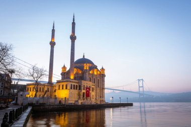 Buyuk Mecidiye Mosque in Ortakoy District, Istanbul, Turkey