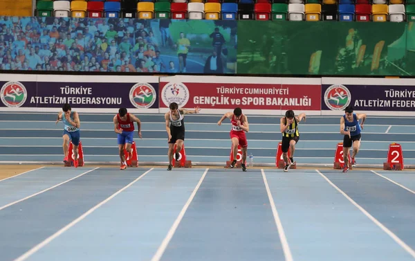 Türkiye Atletizm Federasyonu Olimpiyat eşik kapalı rekabet — Stok fotoğraf