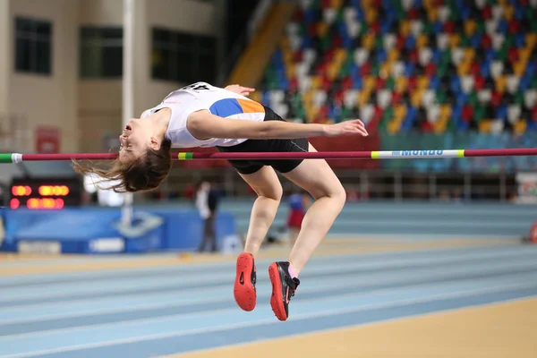 Tureckiej Federacji lekkiej atletyki próg olimpijski kryty konkurencji — Zdjęcie stockowe