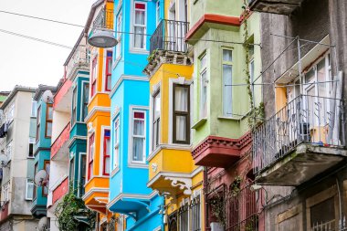 Eski evleri Fener semtinde, Istanbul, Türkiye