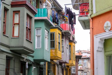 Eski evleri Fener semtinde, Istanbul, Türkiye