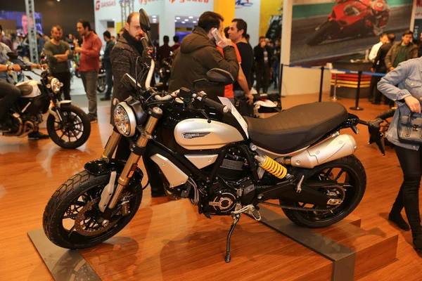 Istanbul Turquia Fevereiro 2018 Ducati Scrambler 1100 Exposição Motobike Istambul — Fotografia de Stock