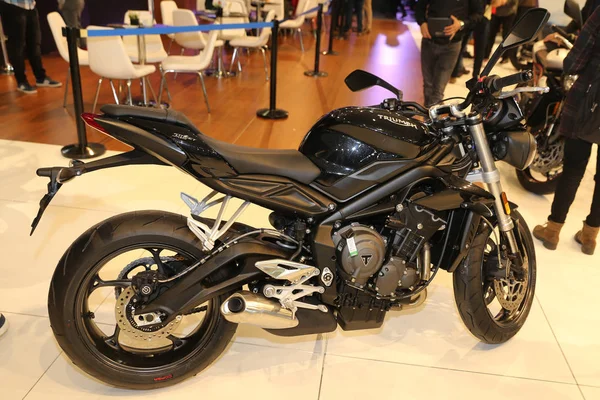 Istanbul Turquía Febrero 2018 Triumph Street Triple Exhibición Motobike Istanbul — Foto de Stock