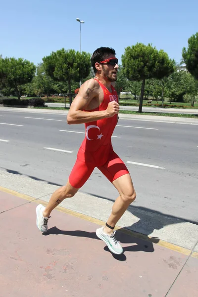 Чемпіонат Стамбулу з триатлону — стокове фото