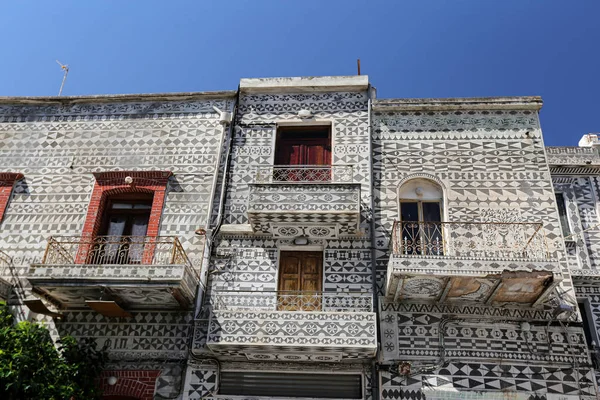 Traditionelles Haus in Pyrgi, Insel Chios, Griechenland — Stockfoto