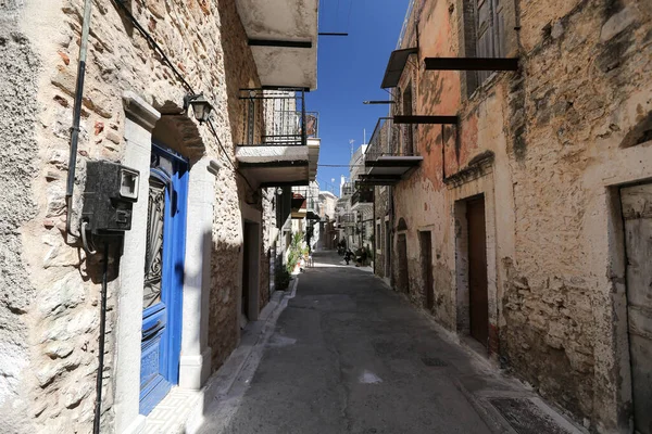Tradycyjna ulica w Pyrgi, Wyspa Chios, Grecja — Zdjęcie stockowe
