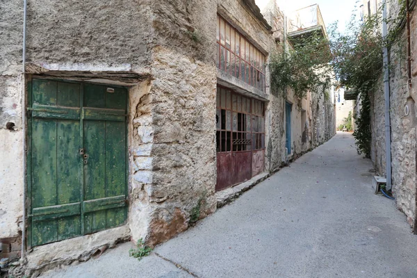 Rue traditionnelle de Mesta, île de Chios, Grèce — Photo