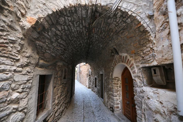 Calle Tradicional en Mesta, Isla de Chios, Grecia —  Fotos de Stock