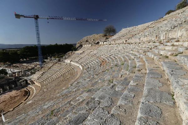 Μεγάλο Θέατρο της Αρχαίας Πόλης της Εφέσου, Σμύρνη, Τουρκία — Φωτογραφία Αρχείου