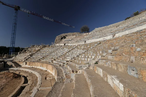 Μεγάλο Θέατρο της Αρχαίας Πόλης της Εφέσου, Σμύρνη, Τουρκία — Φωτογραφία Αρχείου