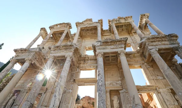 Bibliotheek van Celsus in Efeze, Izmir Stad, Turkije — Stockfoto