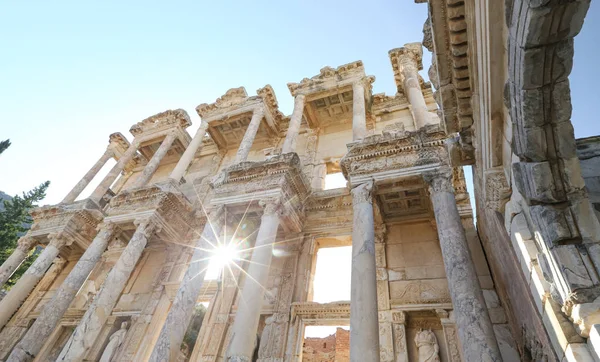 Bibliotheek van Celsus in Efeze, Izmir Stad, Turkije — Stockfoto