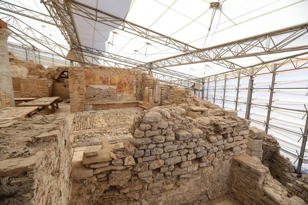 Casas con terraza en Ephesus Ancient City, Izmir, Turquía —  Fotos de Stock