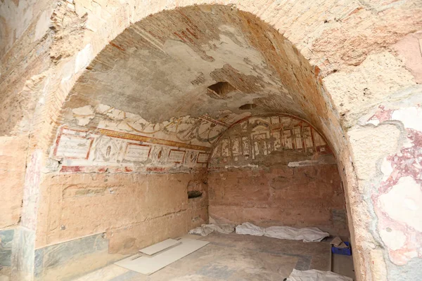 Terrassenhäuser in ephesus antike Stadt, izmir, Türkei — Stockfoto