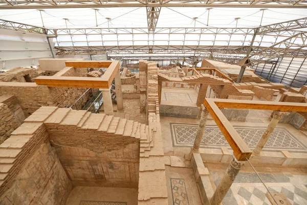 Casas con terraza en Ephesus Ancient City, Izmir, Turquía — Foto de Stock