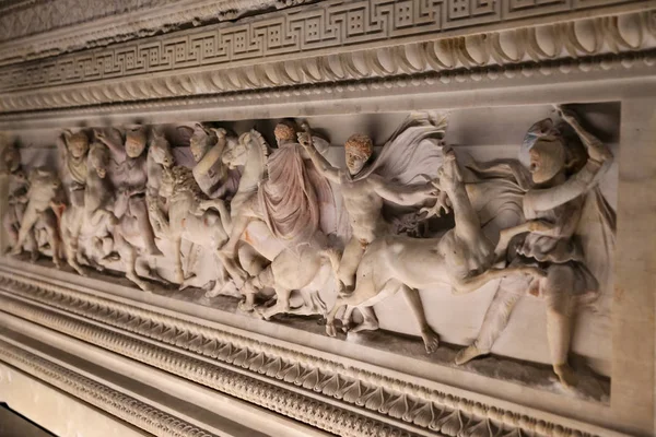 Alexander Sarcophagus in Istanbul Archaeology Museum, Istanbul, — Stock Photo, Image