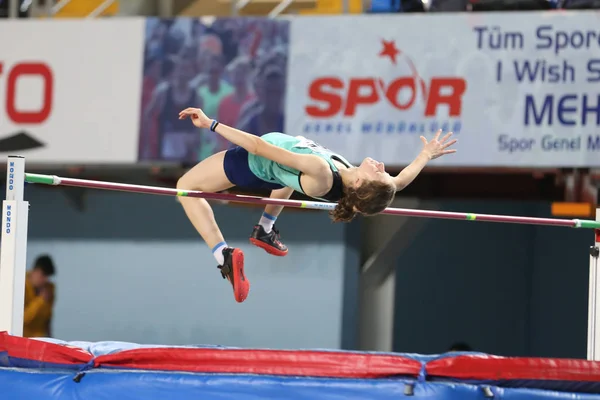 Tureckiej Federacji lekkiej atletyki próg olimpijski kryty konkurencji — Zdjęcie stockowe